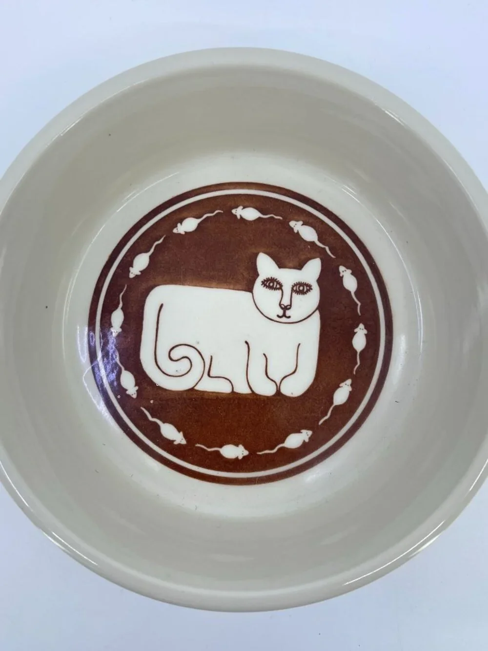 vintage taylor & ng ceramic cat bowl with 